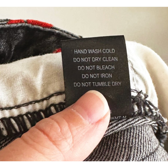 Dressed in LALA Black Wide Leg Jeans with Colorful Embroidery - Picture 8 of 12